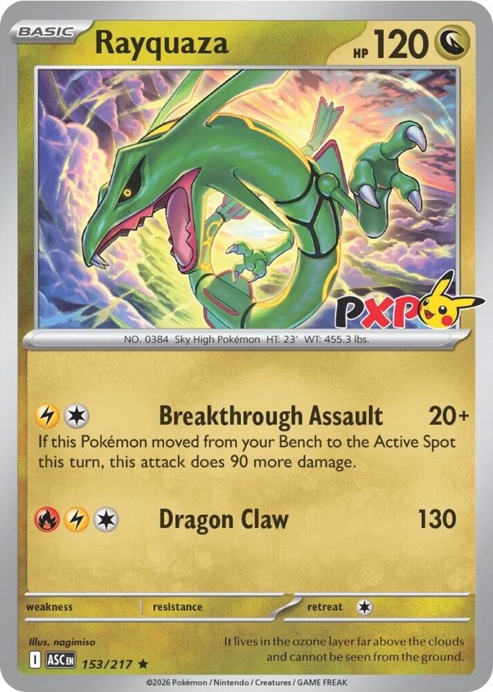 Rayquaza - 153/217 (Cosmos Holo) - Miscellaneous Cards & Products (MCAP)
