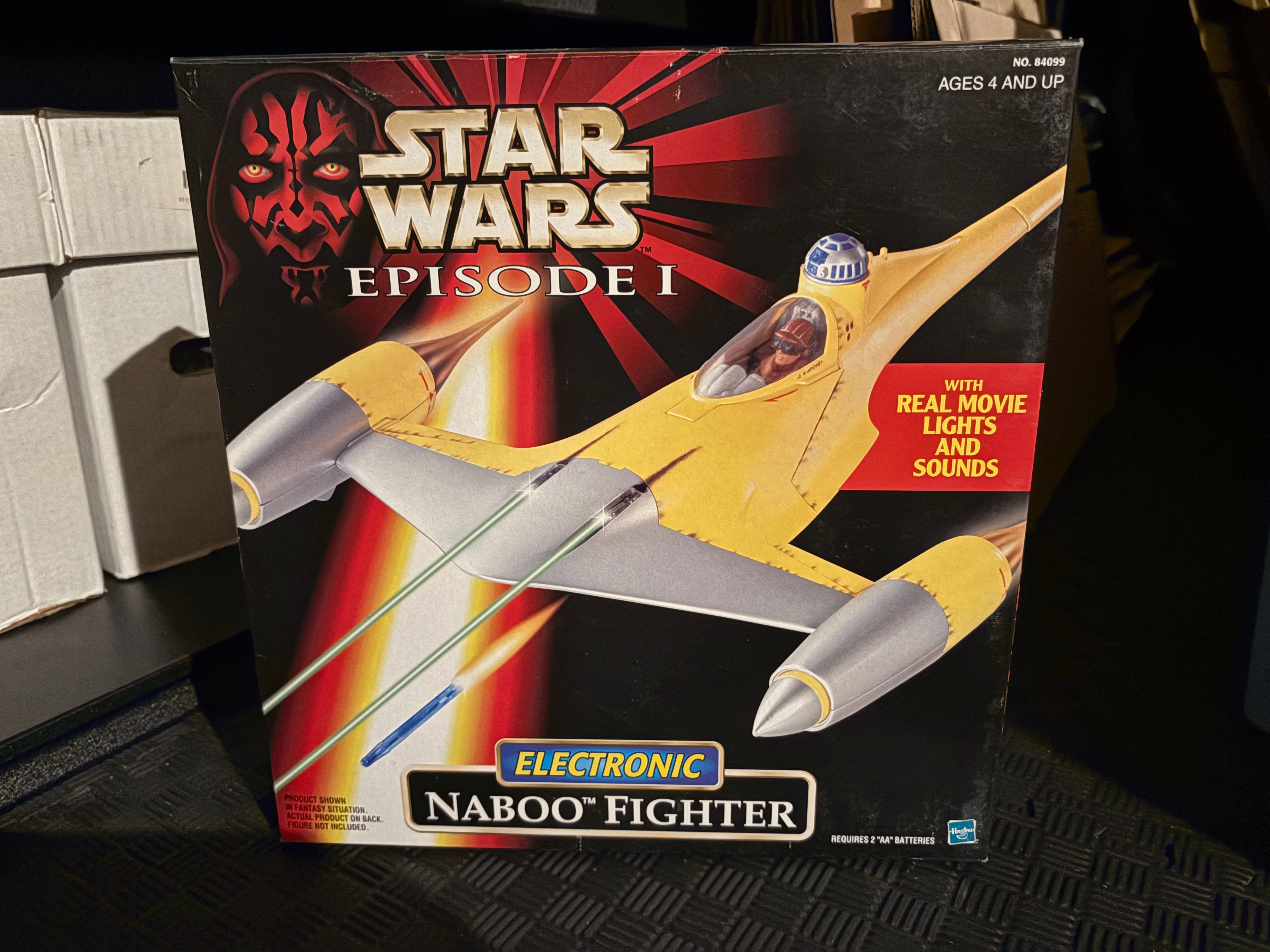 Hasbro - Star Wars Episode 1 - Electronic Naboo Fighter - Vintage - New