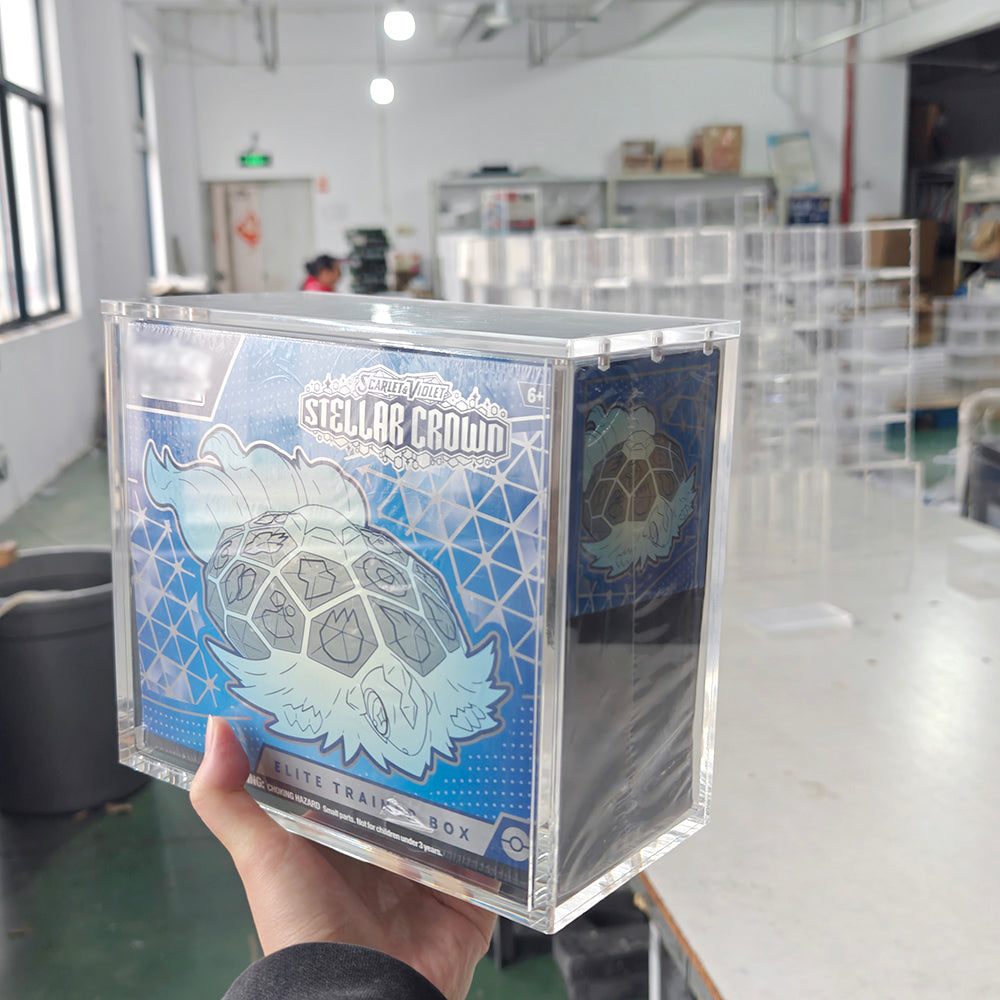 Acrylic Elite Trainer Box with Strong Magnetic Lids Protector ETB Display Case for Pokemon