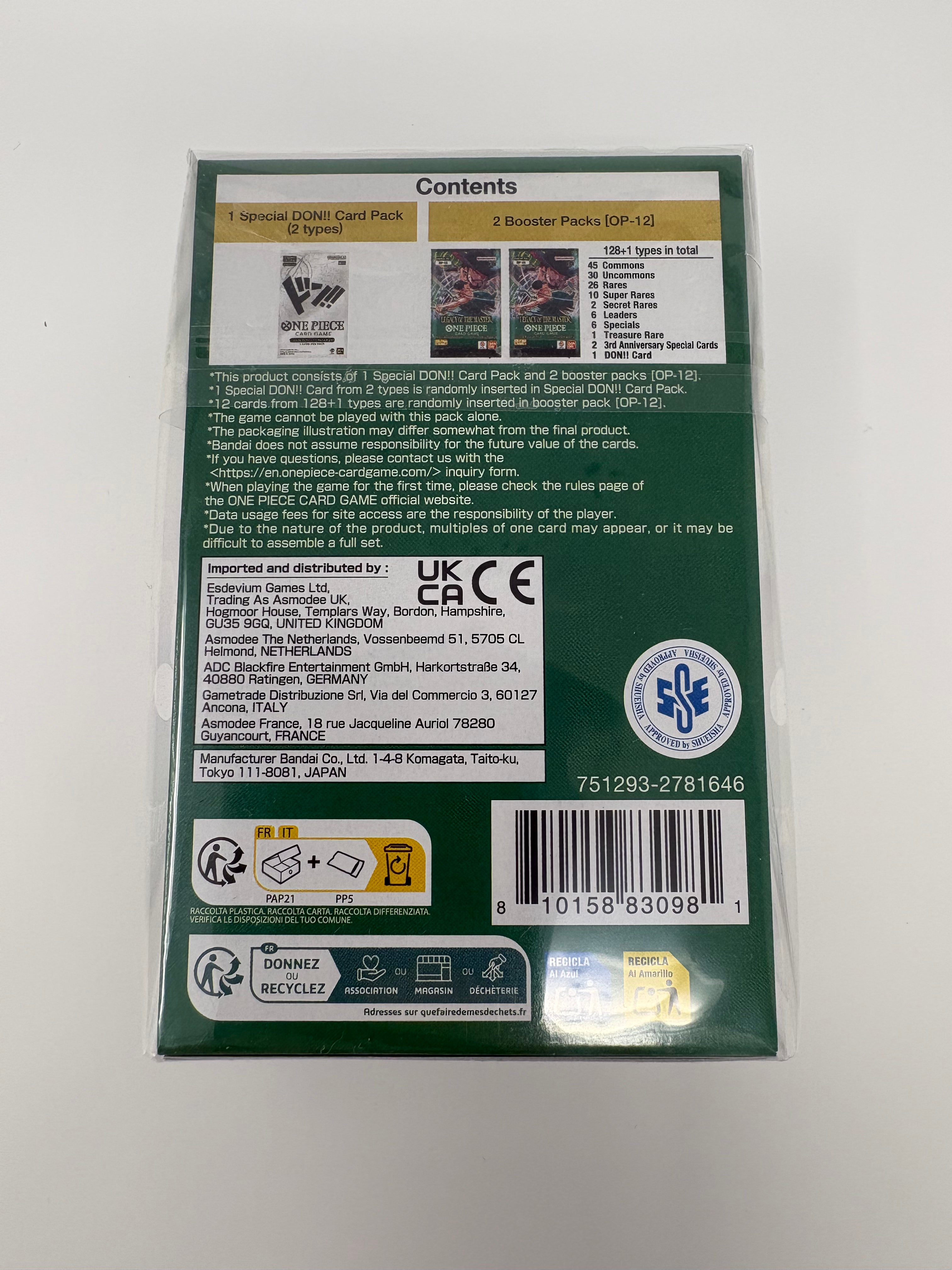 One Piece - Legacy of the Master - Double Pack DP-08 - OP-12 - English - Sealed