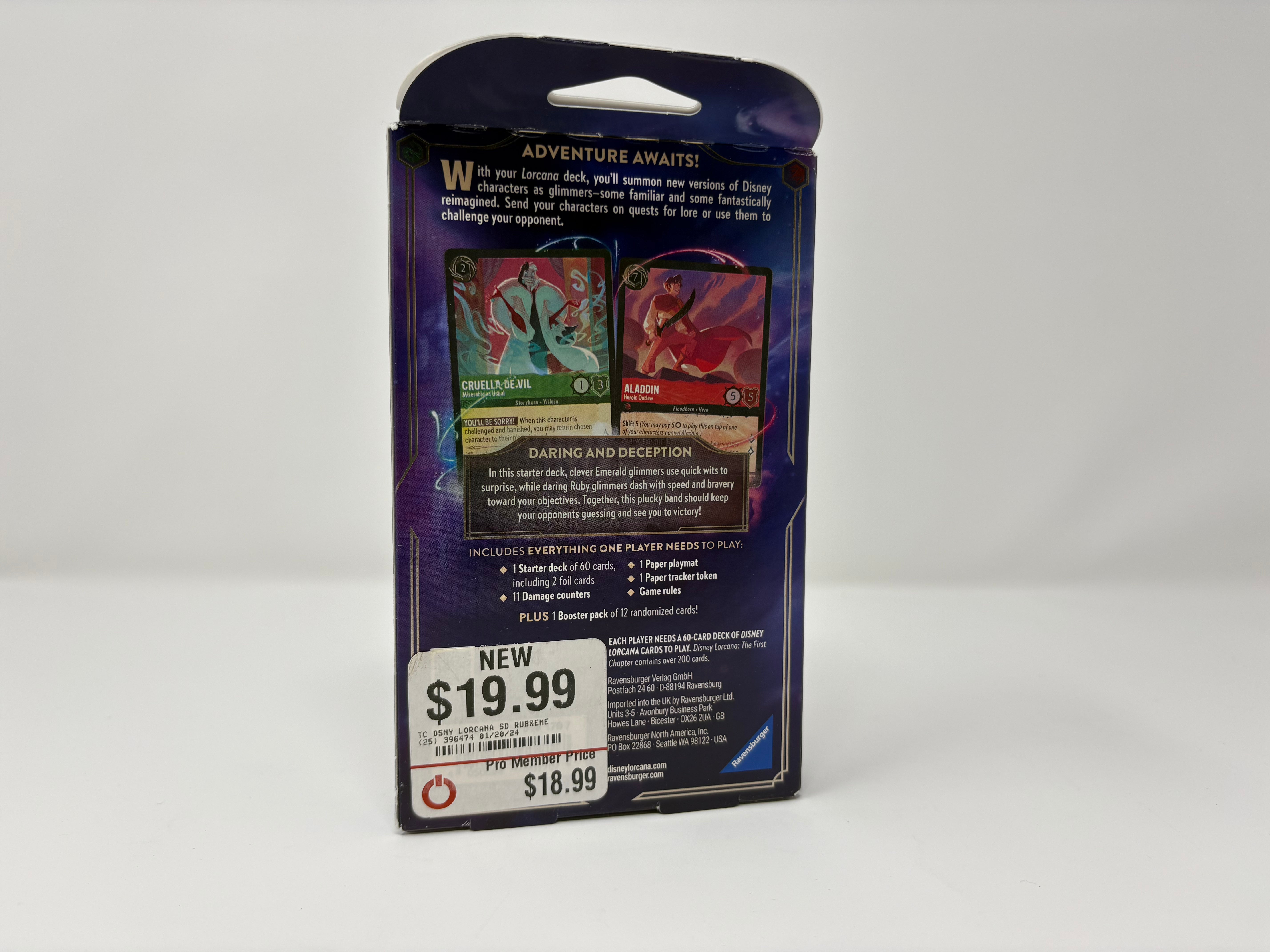 Disney Lorcana: The First Chapter Starter Deck (Emerald & Ruby) - New